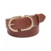  Textured Buckle Belts, wine, Small