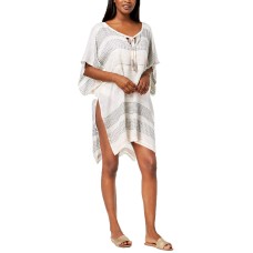Inc International Concepts Textured Woven Stripe Cover-Up (White)