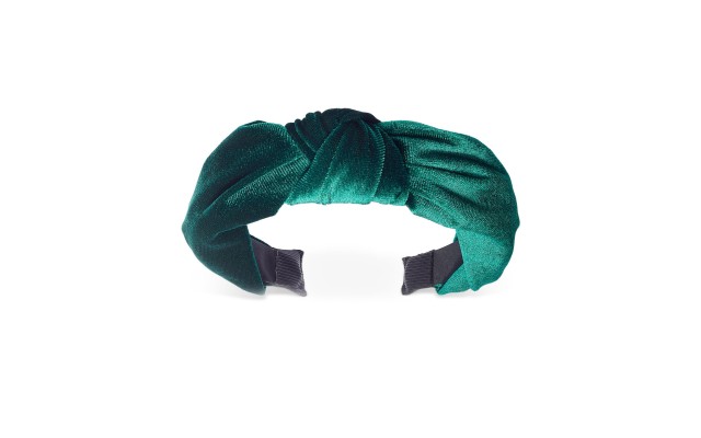  Velvet Knotted Headbands, Green