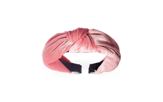  Velvet Knotted Headbands, Pink
