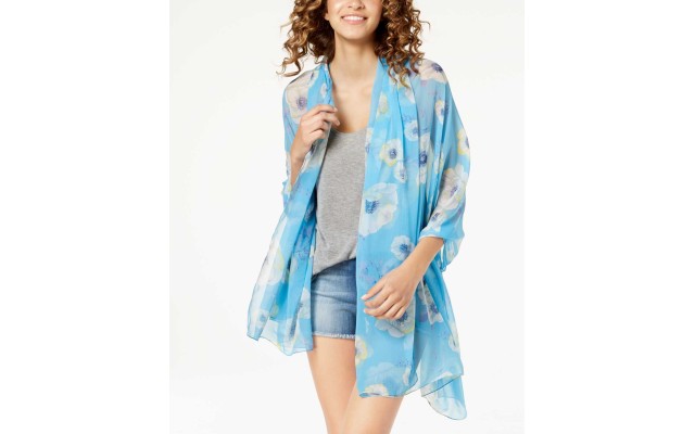  Women’s Bold Blooms Wraps, Blue
