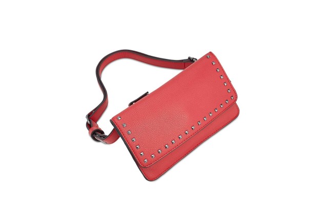  Women’s Quiin Studded Convertible Handbag, Salsa