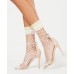  Women’s 2-Pack Varsity Fashion Socks (Beige/Pink)