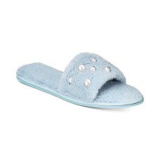 INC International Concepts Women’s Embellished Faux-Fur Slide Slippers