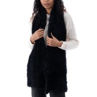 INC International Concepts Women’s Faux-Fur Scarf, Black