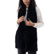 INC International Concepts Women’s Faux-Fur Scarf, Black