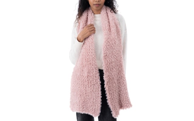  Women’s Faux-Fur Scarf, Blush