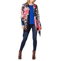 INC International Concepts Women’s Floral Scarf & Wraps, Bright Red