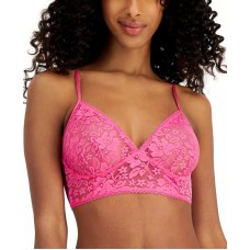 Inc International Concepts Women’s Lace Bralette Lingerie, Pink, Large