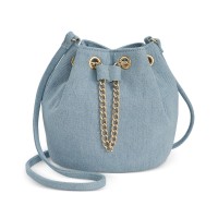 Inc International Concepts  Womens Pia Crossbody Mini Bucket Handbag,Blue, Small