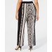  Womens Plus Size Snake-Embossed Soft Pants, Snake Stripe, 0X