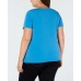  Women’s Plus Size Twisted Asymmetrical Pullover Blouse Tops, Bright Blue, 0X Plus