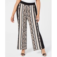 INC International Concepts Womens Plus Size Snake-Embossed Soft Pants, Snake Stripe, 0X