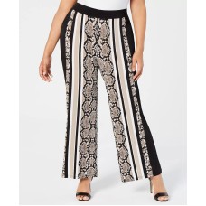 INC International Concepts Womens Plus Size Snake-Embossed Soft Pants, Snake Stripe, 0X