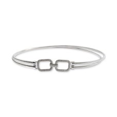 INC International Concepts Women’s Stretch Rhinestone Belt, Silver, Small/Medium