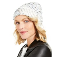 Inc Sequin Shine Beanie, White