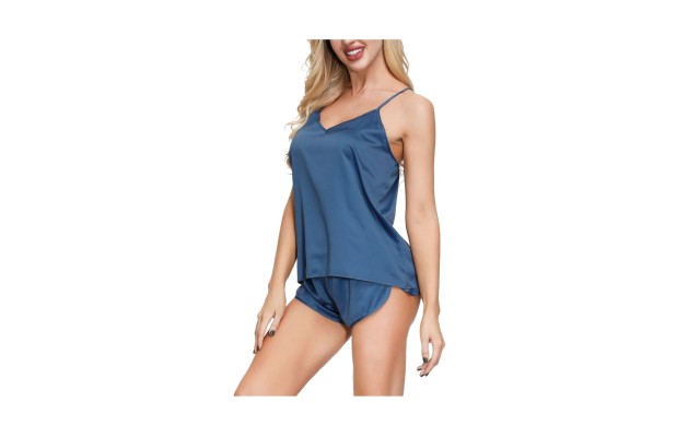 INK+IVY Women’s Cami Short Sets, Navy, Medium