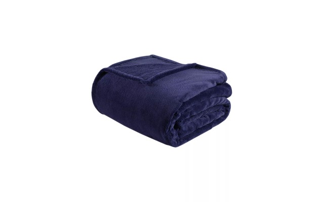  Microlight Plush Oversized Blanket Bedding, Navy, Twin/Twin XL