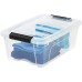  Buckle Up Storage Box, 12.9 Quart, Clear, 4 Count