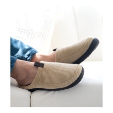 Isotoner Men’s Corduroy Hoodback Slipper, Pebble, XX-Large