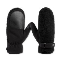 Isotoner Signature Women’s Fleece-Lined Berber Mittens – Black