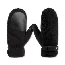 Isotoner Signature Women’s Fleece-Lined Berber Mittens – Black