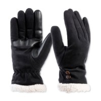 Isotoner Signature Women’s Microsuede Water-Repellent Gloves – Black, Small/Medium