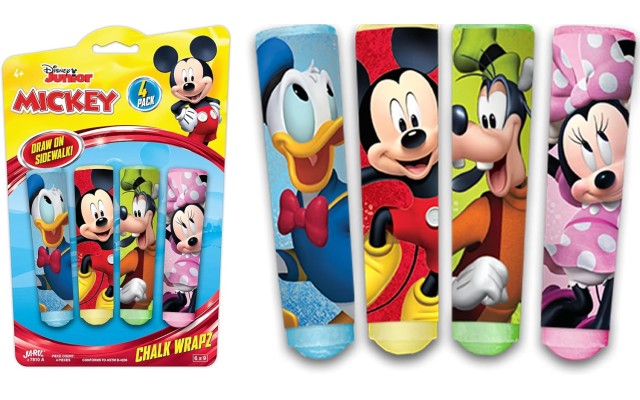 JA-RU Disney Sidewalk Chalk Sticks (1 Pack) Mickey & Minnie. Floor & Board Chalk, Outside Toys Jumbo Chalk, Non-Toxic Washable Art Set, Outdoor, Birthday Toys for Kids A-7810-1