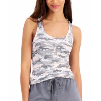 Jenni by Jennifer Moore Womens Basic Ribbed Tank Tops, Gray, Small