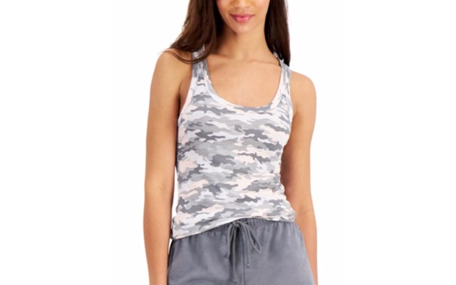  Womens Basic Ribbed Tank Tops, Gray, Small