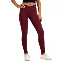Jenni On Repeat Crossover Full Length Leggings, Burgundy, Large