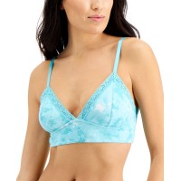Jenni On Repeat Wide Lace Bralettes, Blue, Medium