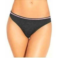 Jenni Womens by Jennifer Moore Seamless Thong Panty, Black, X-Small