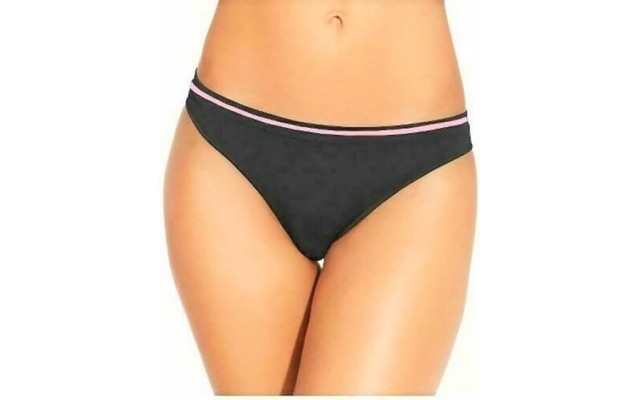  Womens by fer Moore Seamless Thong Panty, Black, X-Small