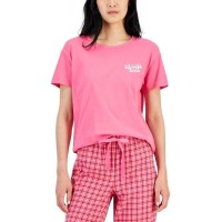 Jenni Women’s Graphic-Print Crewneck Pajama Top (Always Late, XX-Large)