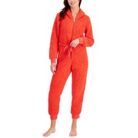 Jenni Women’s Sherpa Union Bodysuit, Red, X-Small