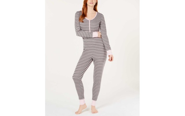  Women's Soft One-Piece Pajamas, Gray, X-Large