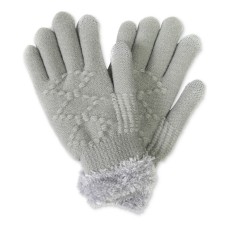 Jenni Women’s Stitch-Detail Touchscreen Gloves, Grey