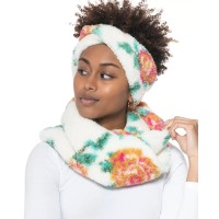 Jenni Womens Twisted Sherpa Cowl, Rose