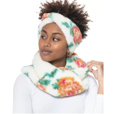 Jenni Womens Twisted Sherpa Cowl, Rose