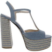 Jessica Simpson Womens Ameeka Denim Peep-Toe Platform Heels, 9.5M, Blue