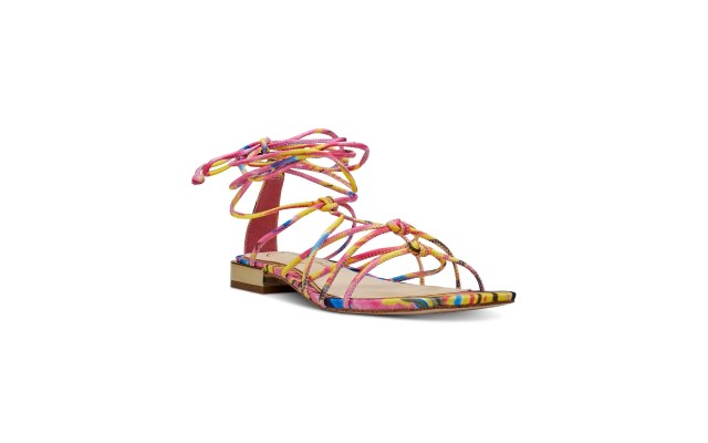  Women’s Chasca Ankle-Tie Lace-Up Sandals, Pink, 5M