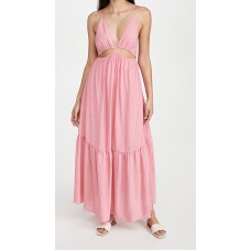 Jonathan Simkhai Women’s Calliope Solid Cutout Dress, Guava, Pink, Medium