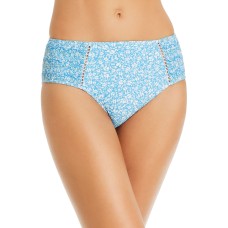 Jonathan Simkhai Women’s Clara Smocked Bikini Bottoms, Blue, Medium