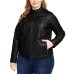  Trendy Plus Size Faux-leather Black XLarge
