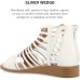  Women’s Delilah Gladiator Sandals, White, 9M
