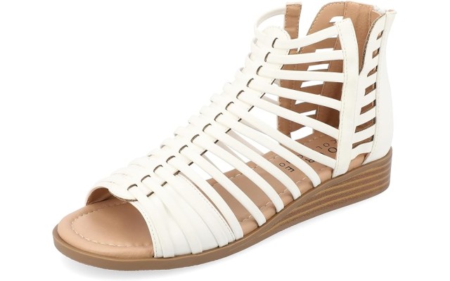  Women’s Delilah Gladiator Sandals, White, 9M