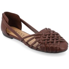 Journee Collection Women’s Ekko Flat, Brown, 11M
