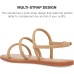  Women’s Karrio Multi-Strap Sandals, Tan, 9.5