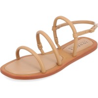 Journee Collection Women’s Karrio Multi-Strap Sandals, Tan, 9.5